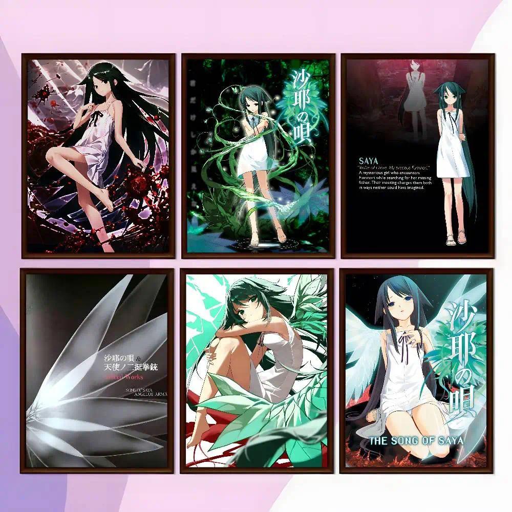 โปสเตอร์ศิลปะจากเกมสยองขวัญ S-Saya No Uta เพลงของ Saya สำหรับตกแต่งบ้านและห้องนั่งเล่น