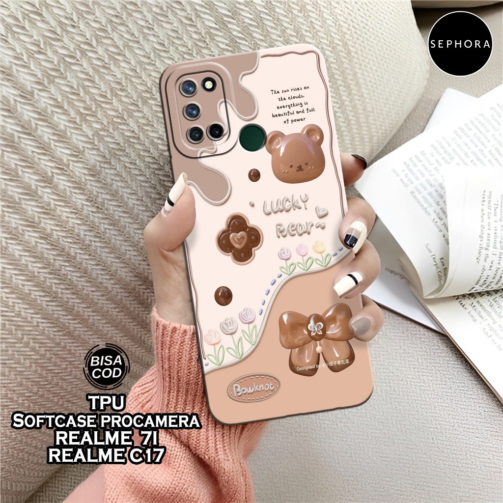 เคส HP ล่าสุด Realme 7i / Realme C17 - เคสแฟชั่น Bear - Realme 7i / Realme C17 Softcase - เคสกล้อง P