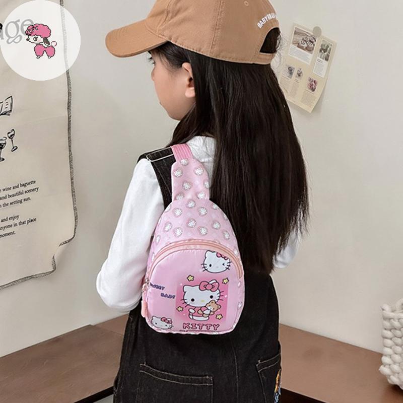 GRL Sanrio กระเป๋าสะพายข้างลายการ์ตูน Melody และ Hello Kitty เหมาะสำหรับทุกวันและเป็นกระเป๋ามัลติฟัง