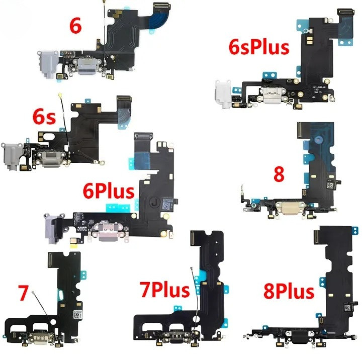 พอร์ตชาร์จ Flex Repair สําหรับ iPhone 5s 6 6s 7 8 Plus X XS Max XR แจ็คไมโครโฟนปลั๊ก Usb Flex สายริบบิ้นอะไหล่