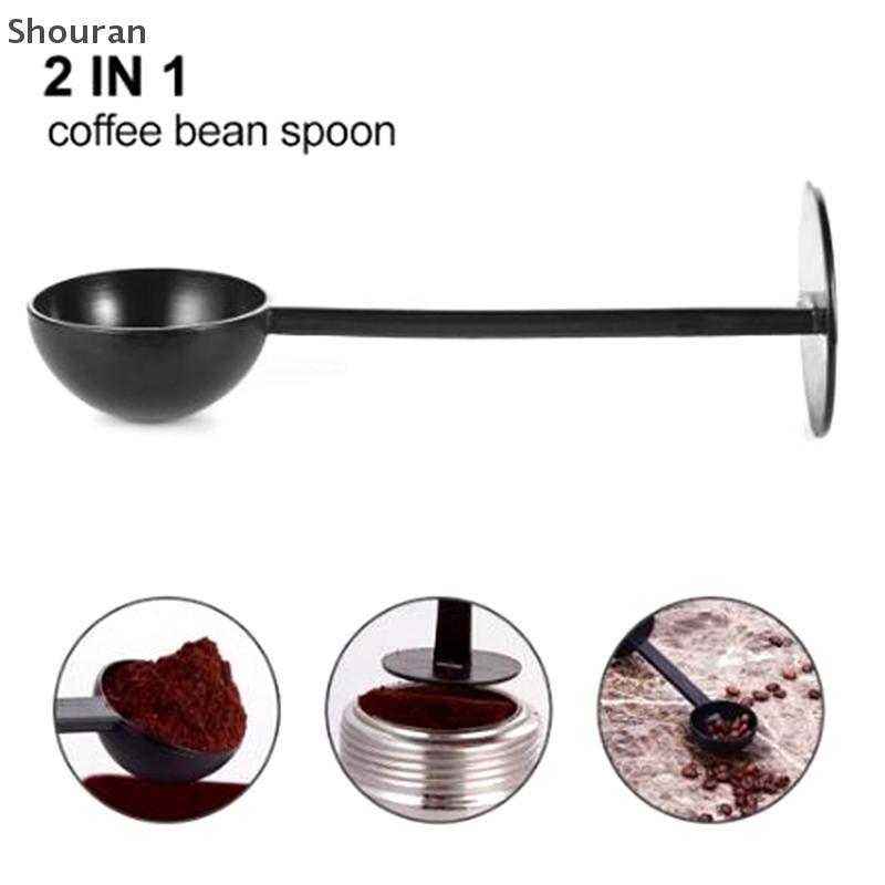 (niangben888) ช้อนชาเมล็ดกาแฟเอสเปรสโซ 2-in-1 Cafe Professional วัด 10g [ใหม่]