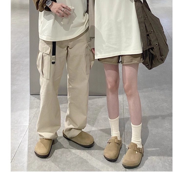 หนาSoled Heightening Boken รองเท้าผู้หญิง One-Pedal Lazy Baotou รองเท้าแตะ Cork Boken รองเท้า