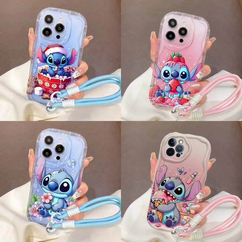 Stitch พร้อม Lanyard Chain เคสโทรศัพท์สําหรับ VOVO V60 V50 V40 Lite V30 V3E V29 V29E V27 V27E V25 V2