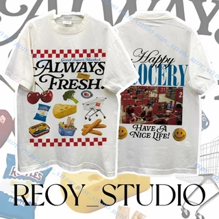 (จัดส่งฟรี 24ชั่วโมงลดราคา) REOY_STUDIO เสื้อยืดโอเวอร์ไซซ์ Sorona ลายกุ้งมังกร Lobster สบายตัว ปกป้องท้องไขมัน ส่ง