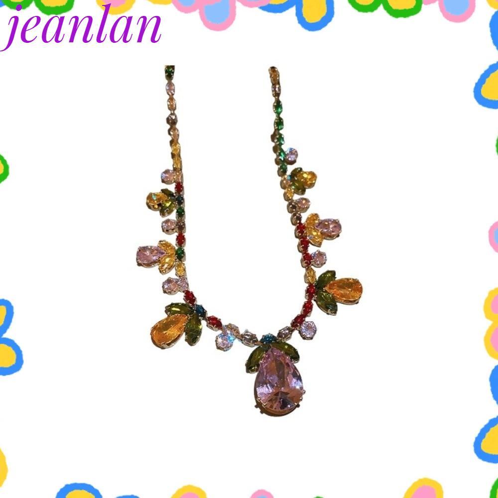 เจเลน ชุดเครื่องประดับแต่งงาน ทำจากทองแดงชุบน้ำหยด สีประณีตและหลากสี พร้อมสร้อยคอมากมาย