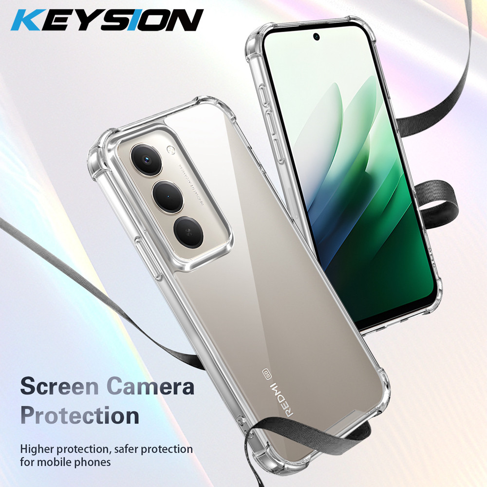 KEYSION สี่มุมกันกระแทกโปร่งใสสําหรับ Redmi 15 5G 169.5 มม.TPU + PC Clearโทรศัพท์ปกหลังสําหรับRedmi 15 5G
