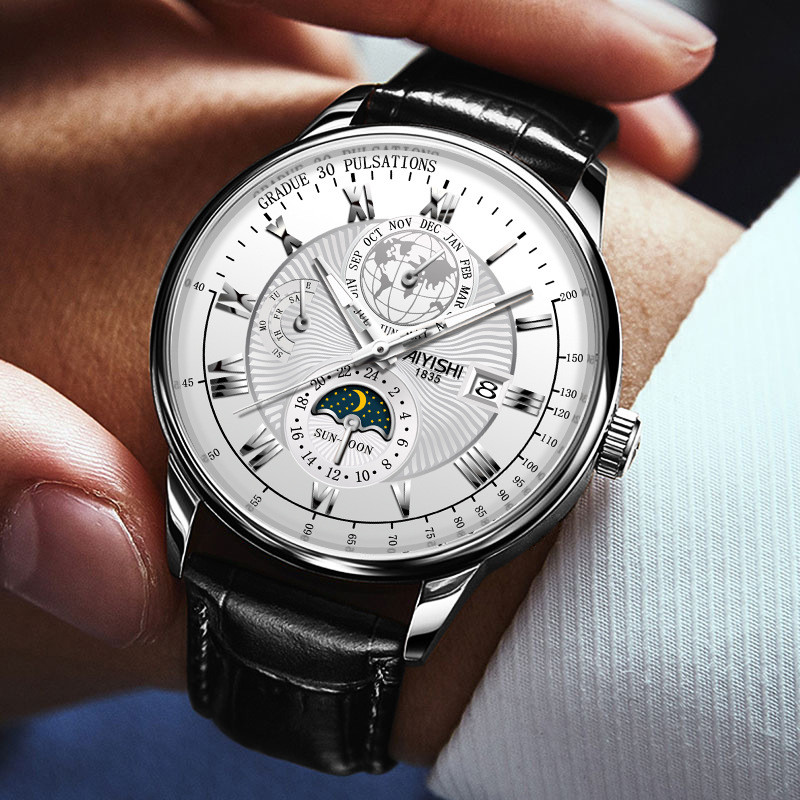 AIYISHI AIYISHI Earth Series นาฬิกา All-Match แฟชั่นกีฬาลําลองนาฬิกาผู้ชายนาฬิกาข้อมือคู่ 1835