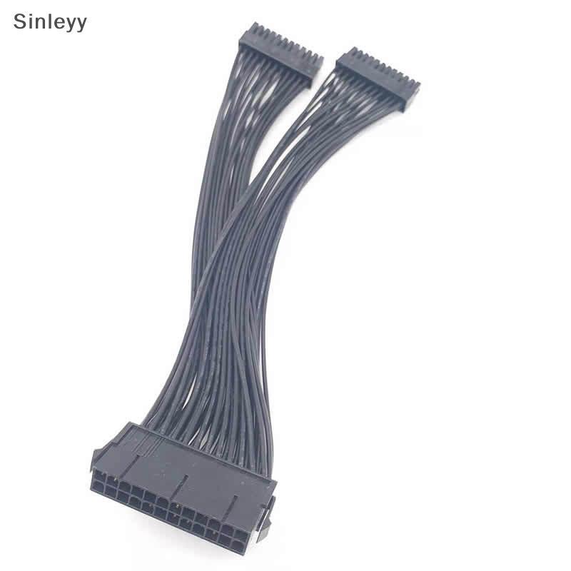 NLE Dual PSU แหล่งจ่ายไฟ 24 Pin ATX เมนบอร์ด Splitter สาย ATX เมนบอร์ดสายต่อ PSU หญิงชาย Y อะแดปเตอร์สาย N