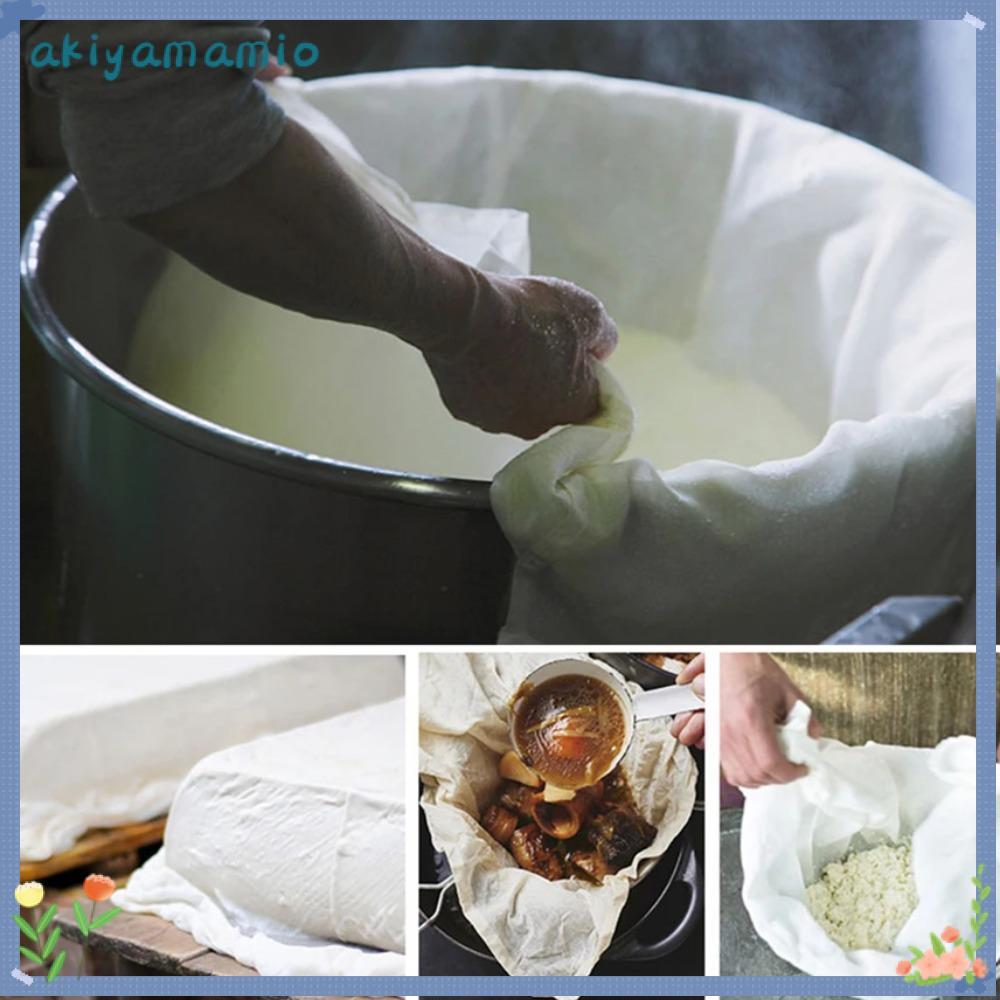 AKIYAMIO ผ้ากรองเต้าหู้, ผ้าเต้าหู้มัลติฟังก์ชั่นแบบใช้ซ้ําได้, เครื่องมือห้องครัวคุณภาพสูงผ้าผูกระบายอากาศดูดซับ