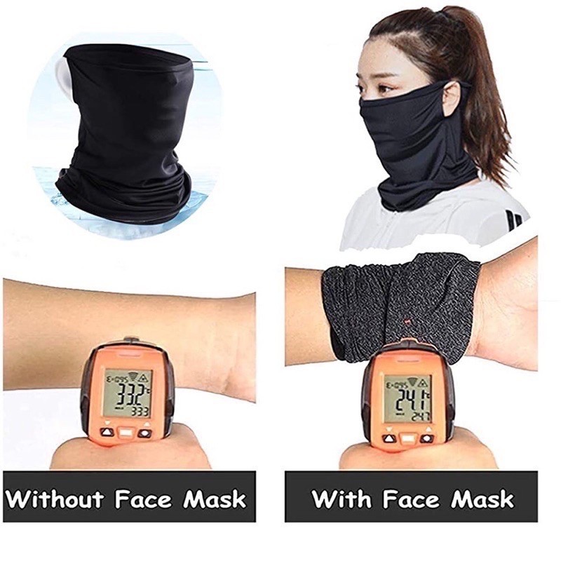 AUKKI หน้ากากขี่แฟชั่น กันฝุ่น กันแดด กันรังสียูวี UV สำหรับกีฬากลางแจ้ง  ขี่จักรยาน ขี่มอเตอร์ไซด์ ผ้าเช็ดตัว - รูปที่ 7