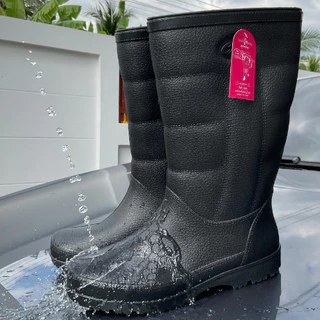 🛵ส่งทันที 2 ชม.🏪💫Canue รองเท้าบู๊ท PVC น้ำหนักเบา เนื้อฟู รุ่น B01 สูง 12 นิ้ว