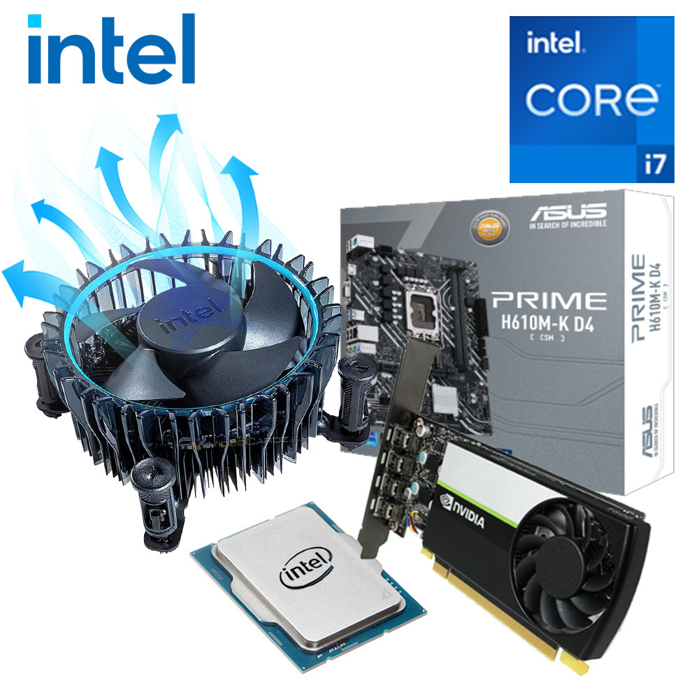 Intel Core i7-12700F+ASUS H610M-K D4+T600 4G