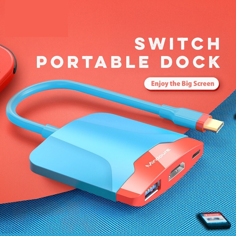 Switch Dock for Nintendo Switch Portable TV Adapter Support 4K TV Dock Mode For Switch OLED Travel D