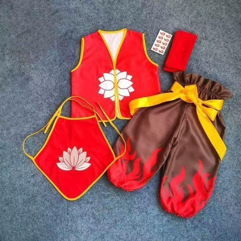 ฟางฟางเสื้อผ้า Nezha Nezha เสื้อผ้าของขวัญ Nezha Nezha cos เครื่องแต่งกายเสื้อผ้าเด็กหญิงฮาโลวีนแสดง