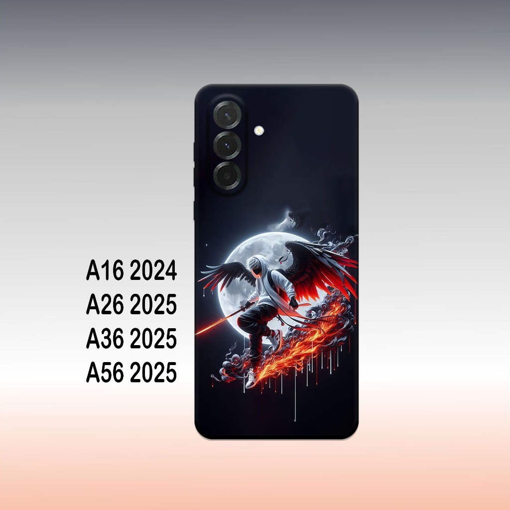 Softcase samsung A16 / A26 / A36 / A56 / A76 - เคสโทรศัพท์ซิลิโคนสีดําแบบยืดหยุ่น