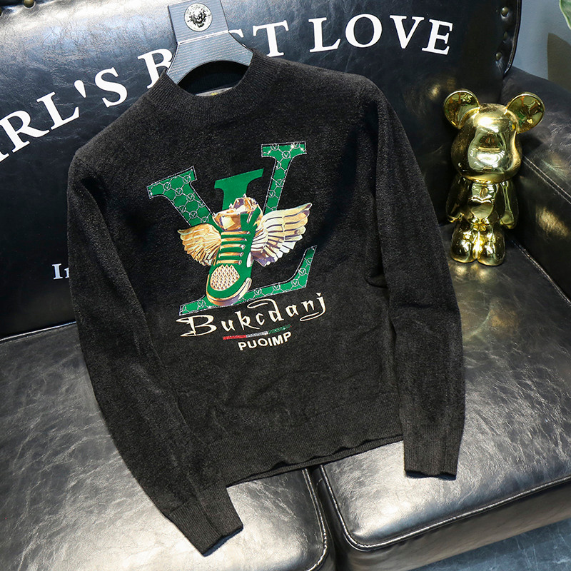 เสื้อกันหนาวผู้ชาย แบบกำมะหยี่สไตล์เกาหลี คอลีนีckt คอเต่า สำหรับฤดูหนาว