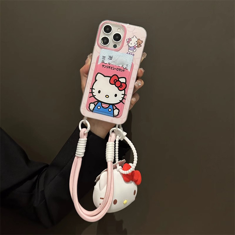 KB526 สําหรับ iPhone 17AIR 16 Pro Max กรณี 15 Pro 14 plus 13 promax กรณี 12 11 XSMax XR 78Plus ins สไตล์เกาหลี Anti-fall Lanyard แฟชั่นการ์ตูนสาวน่ารักโทรศัพท์ป้องกันกรณี - รูปที่ 3