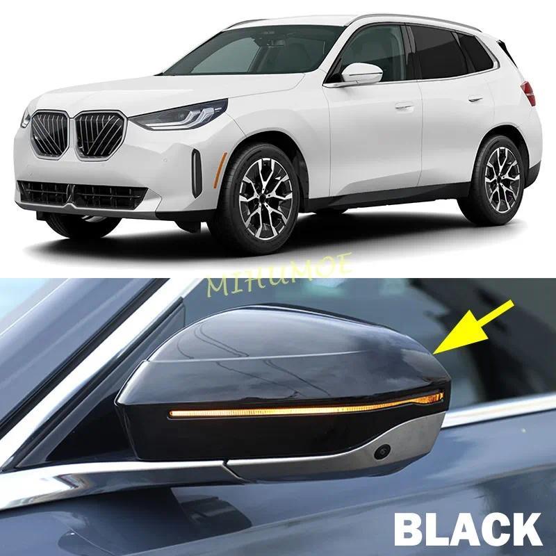 2 ชิ้นรถกระจกมองหลังด้านข้างฝาครอบหมวก Trims Gloss สีดําสําหรับ BMW X3 G45 530i 540i i5 740i 750i G6