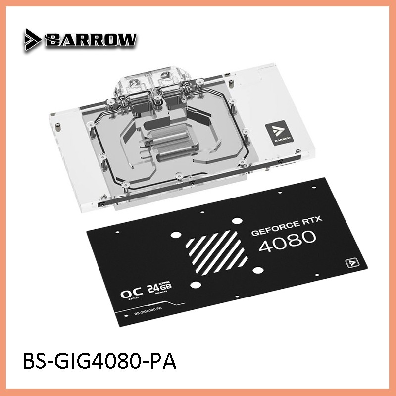 Barrow GPU Water Block สําหรับ Gigabyte AORUS RTX 4080 16GB Cooler พร้อม Backplate,BS-GIG4080-PA