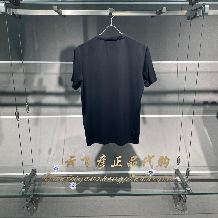 DESCENTE เสื้อยืดแขนสั้นรอบคอด้ายถักสำหรับผู้ชาย ฤดูร้อนปี 2023 D3231DTS85