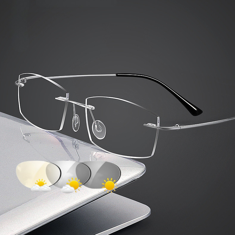 กลางแจ้ง Photochromic อ่านแว่นตาสําหรับชาย Anti Rad Ultra-Light Anti Blue Light น้ําหนักเบายืดหยุ่นธุรกิจแฟชั่น Presbyopic แว่นตาเกรดแว่นตา SPG925