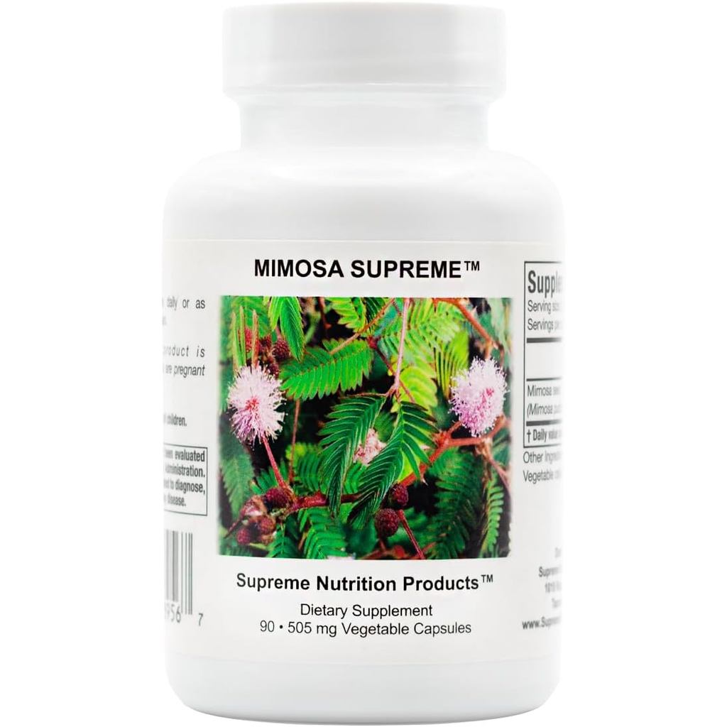Supreme Nutrition Mimosa Supreme, 90 แคปซูลเมล็ด Mimosa Pudica บริสุทธิ์