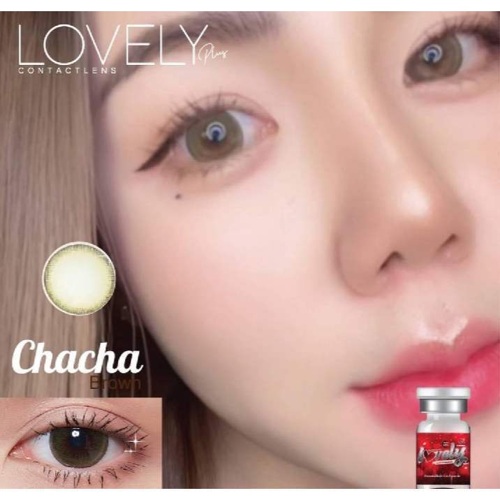 🔥 คอนแทคเลนส์ ✨ขนาดบิ๊กอาย✨Brown✨ Chacha (Lovelylens)