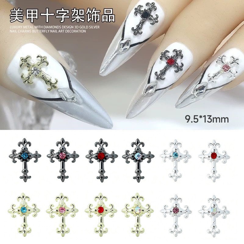 Cross Alloy Nail Art Accessories Vintage Dark Gothic Disou86dv3my20251029
