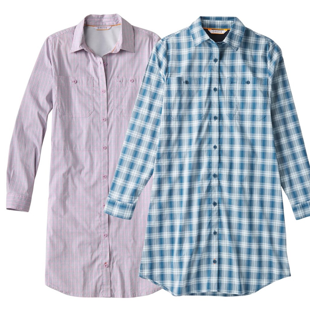 YOUR COLOR 1494 ORVIS RIVER GUIDE PLAID SHIRT DRESS