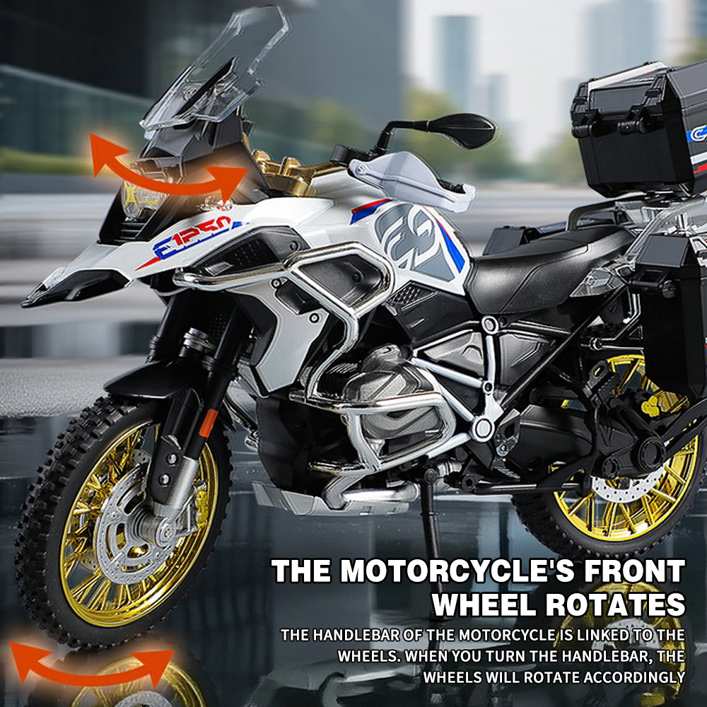 1:10 BMW R1250GS รถจักรยานยนต์ Diecast ของเล่นรถรุ่นรถของเล่นคอลเลกชันของขวัญสําหรับชายเด็ก - รูปที่ 3