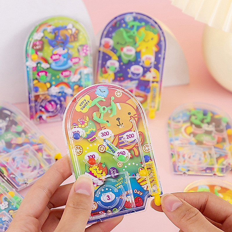 Student Educational Pinball Labyrinth Mini House Pinball Disc การ์ตูน Ejection มือถือ Pinball Machin