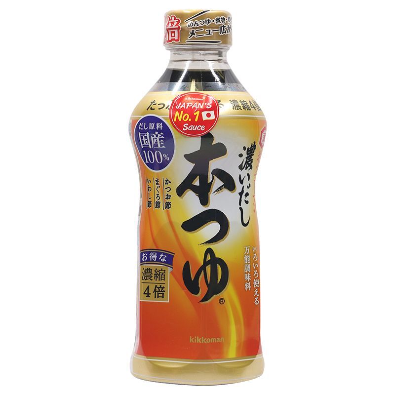 คิคโคแมนซอสปลาแห้งผสมซอสถั่วเหลือง 500มล. Kikkoman Hon Tsuyu 500ml. [หมายเลขบาร์โค้ด 4901515363887 ]