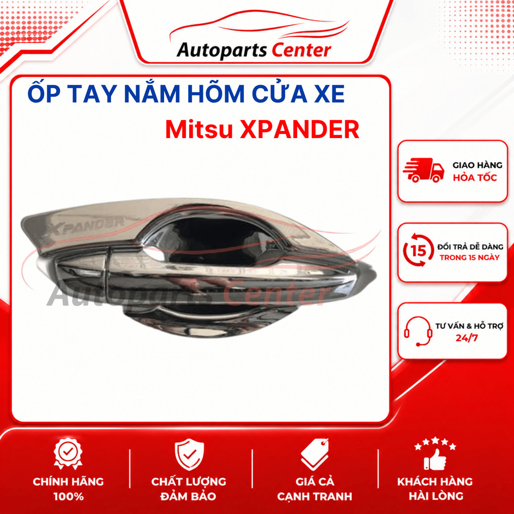 Combo ชุดที่วางแขนและช่องประตู Mitsubishi Xpander 2018-NAY ทําจากพลาสติกชุบโครเมี่ยมคุณภาพสูง
