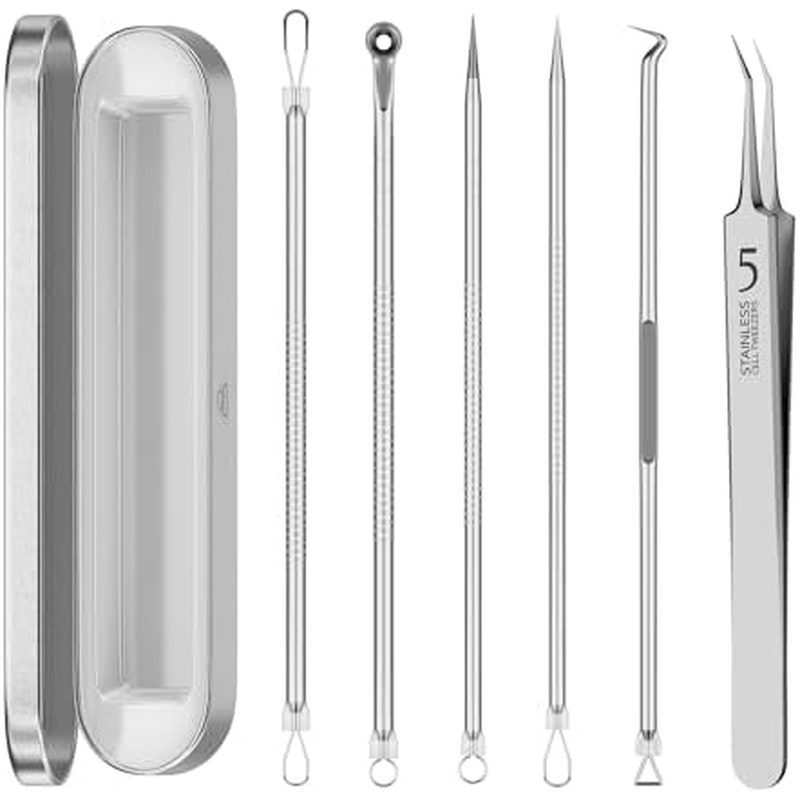 Blackhead Remover Pimple Popper ชุดเครื่องมือ 15 ชิ้น Blackhead Remover ชุดเครื่องมือพร้อมกรณีการจัด
