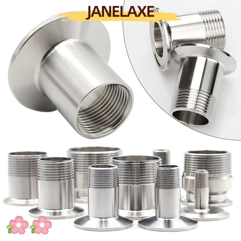 JANELAXE932JN 1 ชิ้น Tri Clamp, BSPT หญิง/ชาย DN15-DN40 ข้อต่อท่อ, SUS304 สุขาภิบาล 1/4" 3/8" 1/2" 3