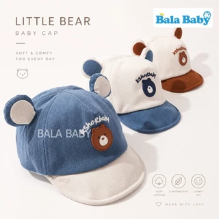 หมวกเด็กทรงแก๊ป หมวกแก๊ปเด็กหูหมีน่ารัก Little Bear ปีกหมวกกันแดด ผ้าร่องคอตตอน ใส่สบาย MZ29
