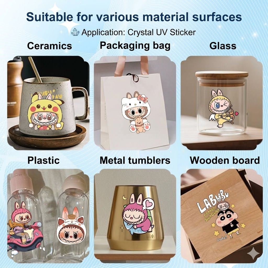 Sanrio Pom Purin การ์ตูนน่ารัก UV DTF สติ๊กเกอร์กันน้ํา รูปที่ 3