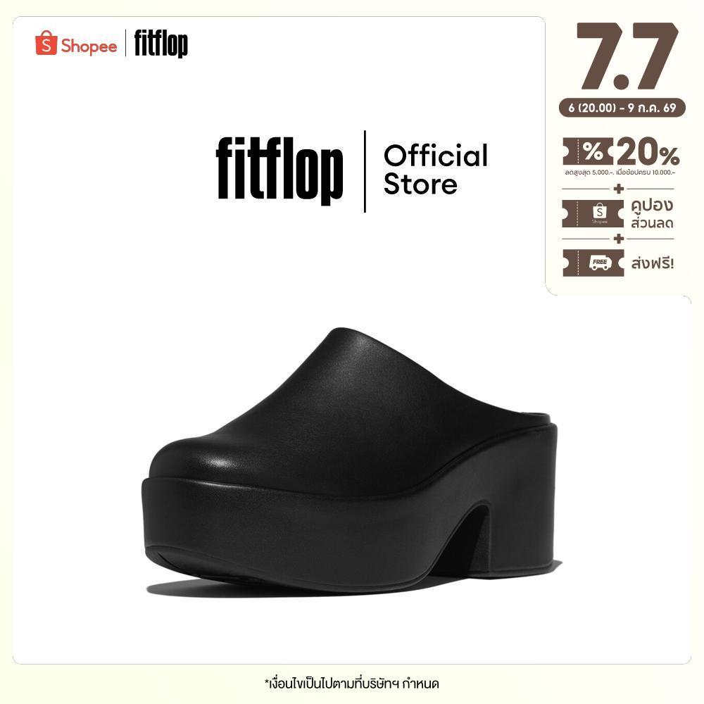 FITFLOP PLATFFORMS HEELED MULES รองเท้าแตะแบบสวมผู้หญิง รุ่น E4A-090 สี BLACK