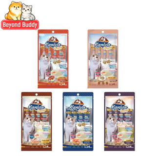 Kaniva Creamy Treat คานิว่า ขนมแมวเลีย ฟรีซดราย Freeze Bits สำหรับแมว แพ็ค 4 ซอง ขนาด 15 กรัม/ซอง