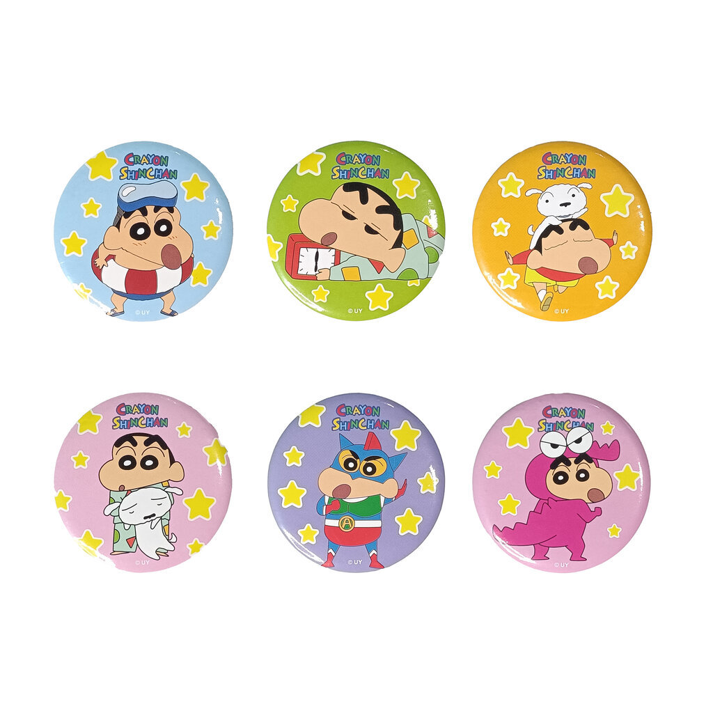 Mirror Crayon Shinchan กระจกพกพาชินจัง ทรงกลม กว้าง 7 ซม. ลายการ์ตูนลิขสิทธิ์ วัสดุพลาสติก