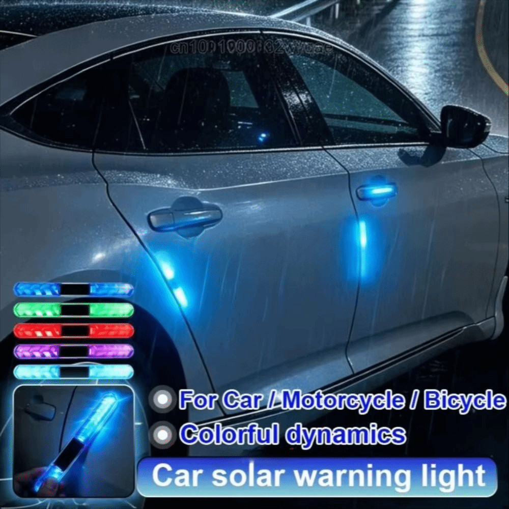 Dynamic Color Car Anti-Collision Strip LED Solar Warning Strobe ไฟสัญญาณ
