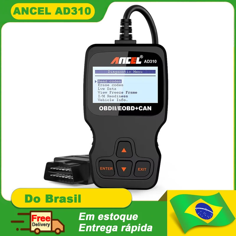ANCEL AD310 รถ Full OBD2 เครื่องมือวินิจฉัย OBD ll ยานยนต์ Professional Auto Code Reader เครื่องสแกน