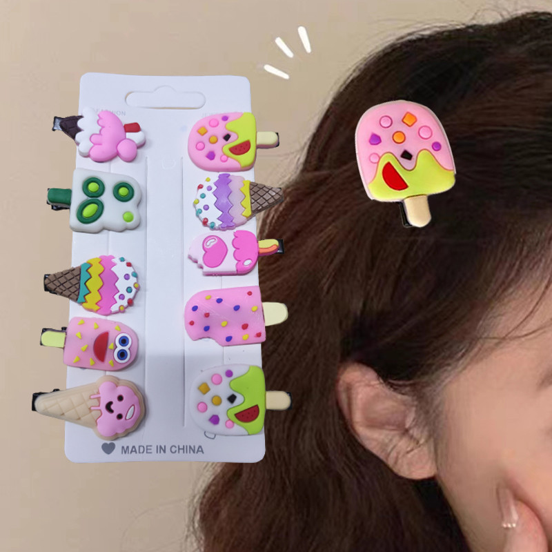 ]ชุดกิ๊บติดผม กื๊บติดผม สไตล์เกาหลี กิ๊บติดผมเด็ก ลายการ์ตูน ลายผลไม้