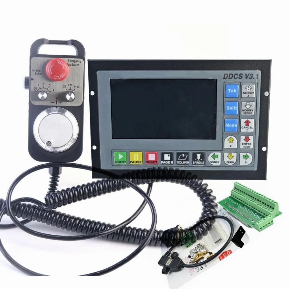 ยี่ห้อใหม่จีน CNC Manufacture ชุดควบคุมตัวเลข 3/4 แกน DDCS V3.1 พร้อม CNC Mpg ใช้สําหรับเครื่องแกะสล