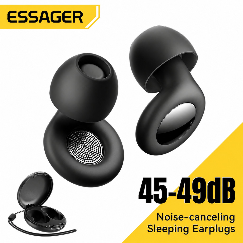 ESSAGER Y25 ที่อุดหูลดเสียงรบกวน 45-49dB ซิลิโคนนุ่ม ใส่นอน ทำงาน อ่านหนังสือ ใช้ซ้ำได้