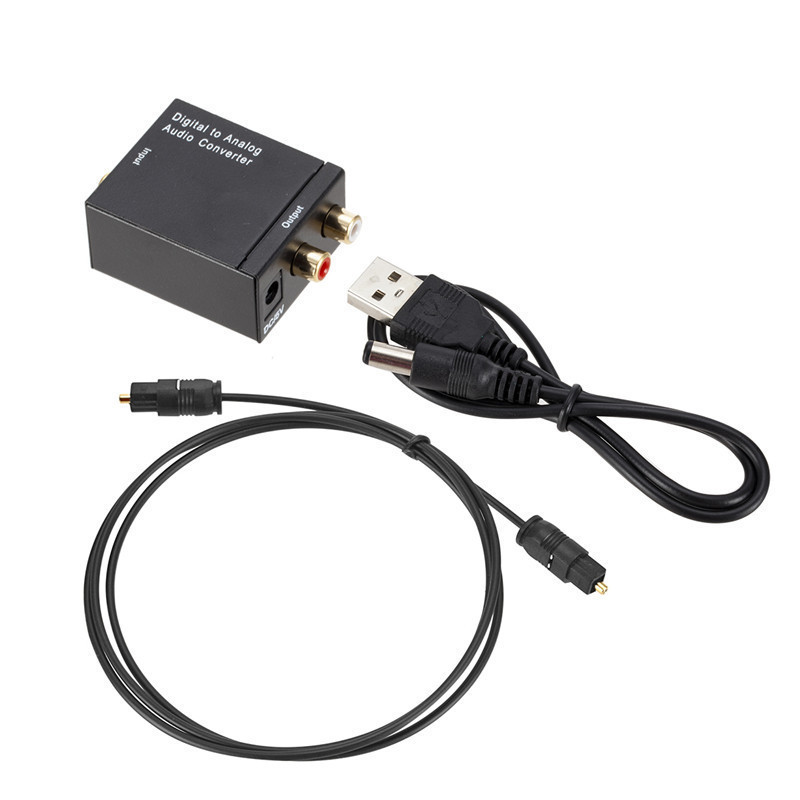【Fiber Converter】Fiber Optic/Coaxial to Analog Audio Decoder Converter SPDIF to RCA Coaxial/Digital 