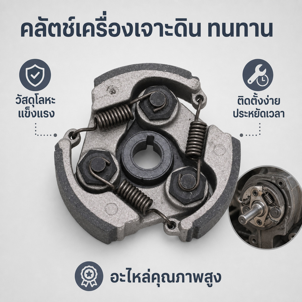 (ครัช411 แบบ3ขา) ชุดครัชเครื่องตัดหญ้า411 (3สปริง) อะไหล่411 RBC NB CG มิตซู เครื่องตัดหญ้าเครื่องยนต์สองจังหวะ