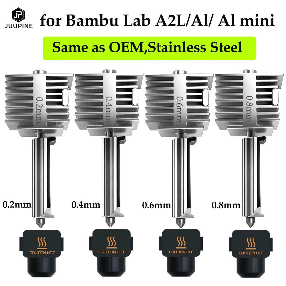 Hotend Kit for Bambu Lab A2L A1 A1 Mini, Stainless Steel Integrated High-Precision A1 Nozzle Same as