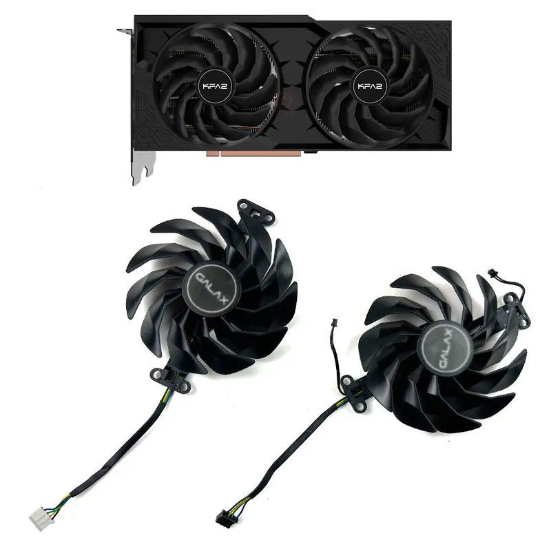 พัดลมระบายความร้อนใหม่ RTX4060 4070 TI พัดลม GPU สําหรับ GALAX KFA2 RTX4060 RTX 4070 Super 1-Click O