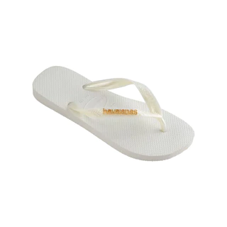 HAVAIANAS รองเท้าแตะ Top Logo Metallic WHITE 41272440001NF_C5WTXX